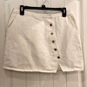 Honey Belle White Jean Skirt